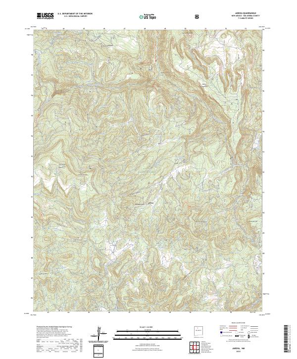 US Topo 7.5-minute map for Jarosa NM