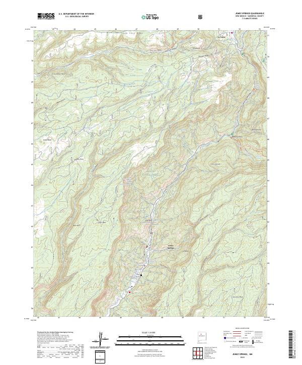 US Topo 7.5-minute map for Jemez Springs NM