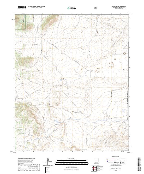 US Topo 7.5-minute map for Jicarilla Peak NM