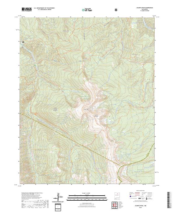 US Topo 7.5-minute map for Jicarita Peak NM
