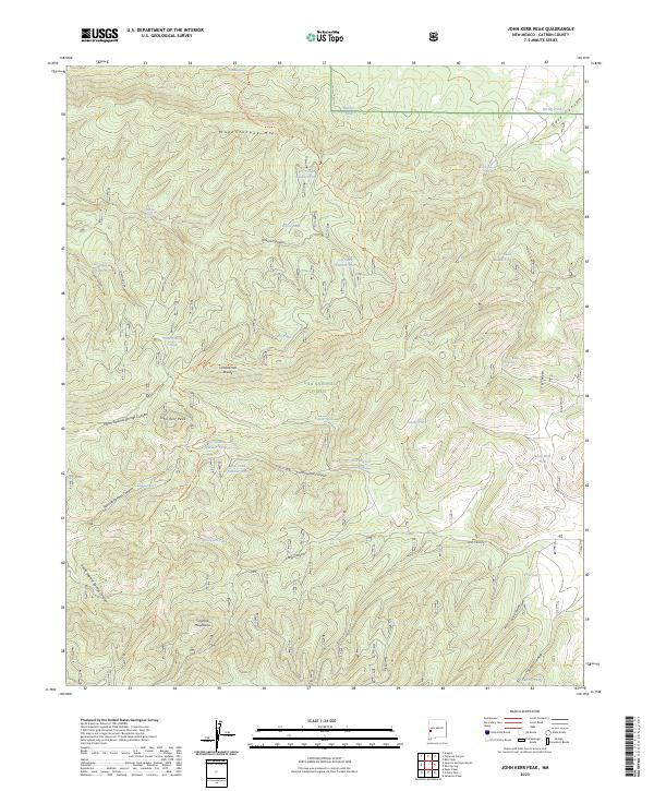 US Topo 7.5-minute map for John Kerr Peak NM