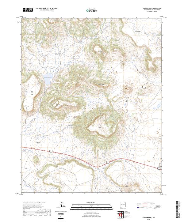 US Topo 7.5-minute map for Johnson Park NM