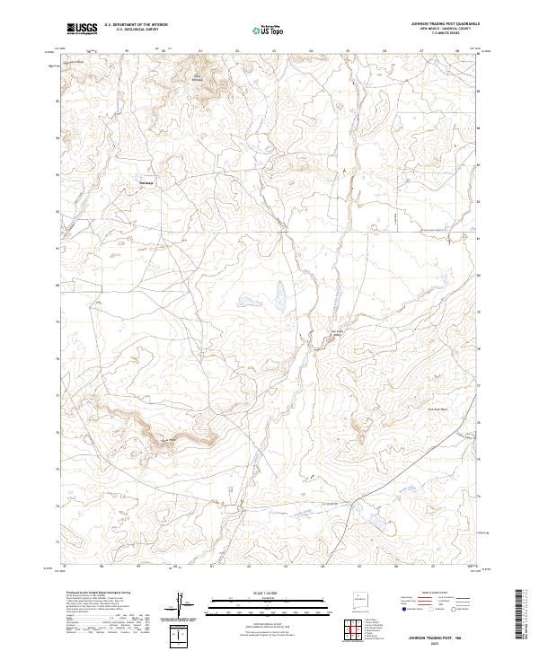 US Topo 7.5-minute map for Johnson Trading Post NM