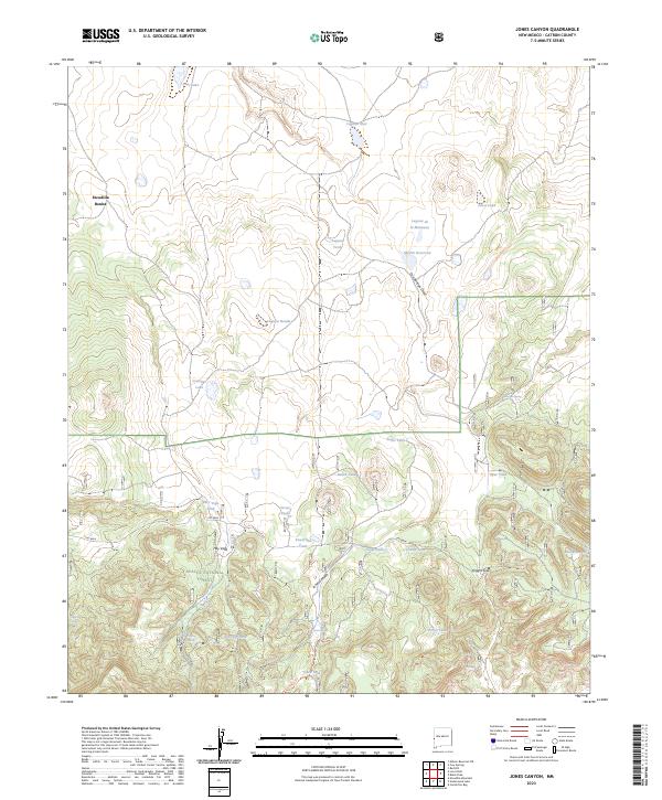 US Topo 7.5-minute map for Jones Canyon NM