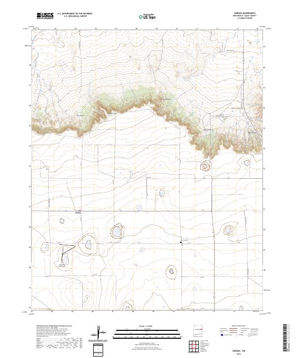 US Topo 7.5-minute map for Jordan NM