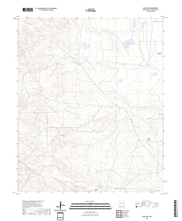 US Topo 7.5-minute map for Juan Lake NM