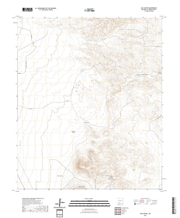 US Topo 7.5-minute map for Jug Canyon NM