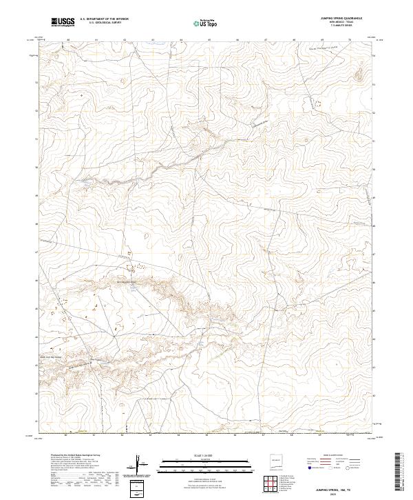 US Topo 7.5-minute map for Jumping Spring NMTX