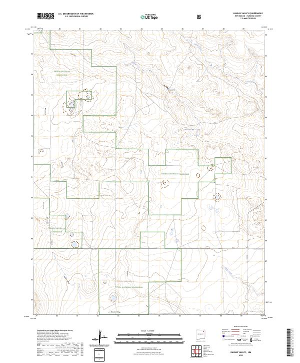 US Topo 7.5-minute map for Kansas Valley NM