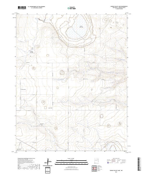 US Topo 7.5-minute map for Kansas Valley Lake NM