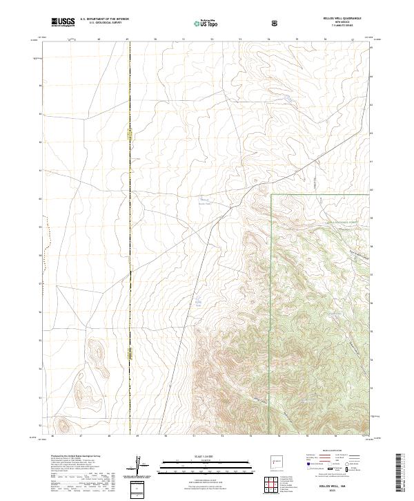 US Topo 7.5-minute map for Kellog Well NM