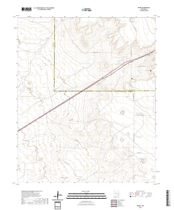 US Topo 7.5-minute map for Kenna NM