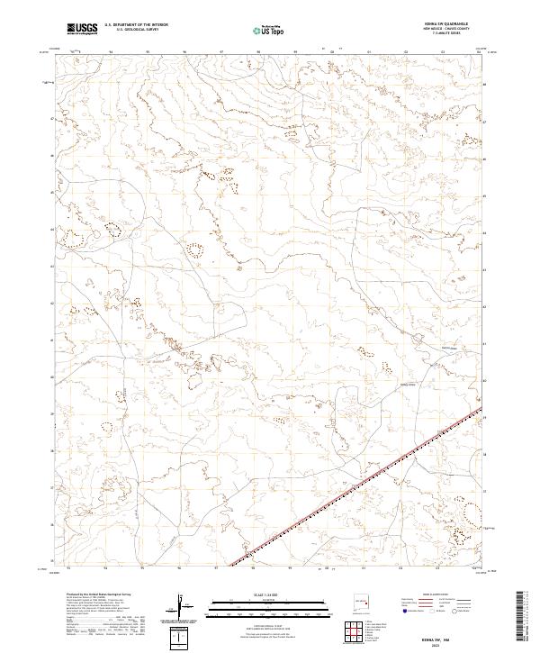 US Topo 7.5-minute map for Kenna SW NM