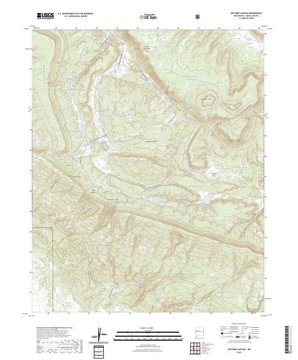 US Topo 7.5-minute map for Kettner Canyon NM