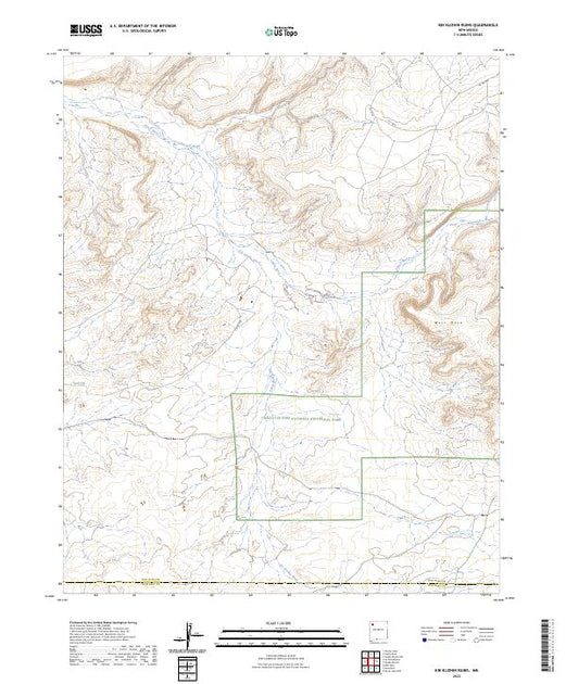 US Topo 7.5-minute map for Kin Klizhin Ruins NM – American Map Store