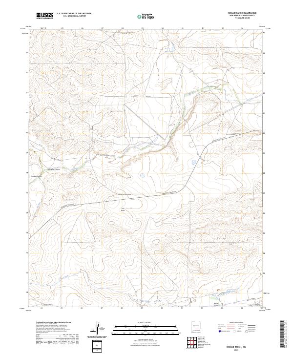 US Topo 7.5-minute map for Kincaid Ranch NM