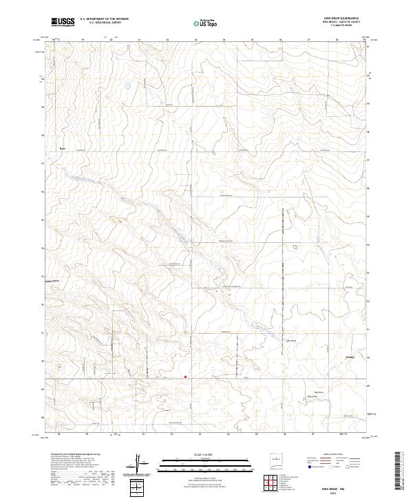 US Topo 7.5-minute map for King Draw NM