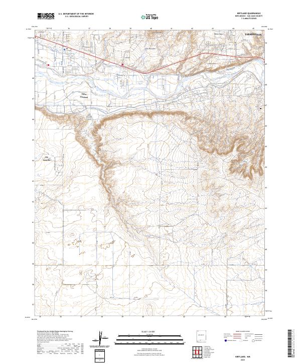 US Topo 7.5-minute map for Kirtland NM