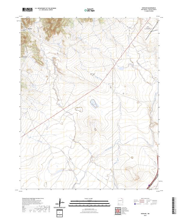 US Topo 7.5-minute map for Koehler NM