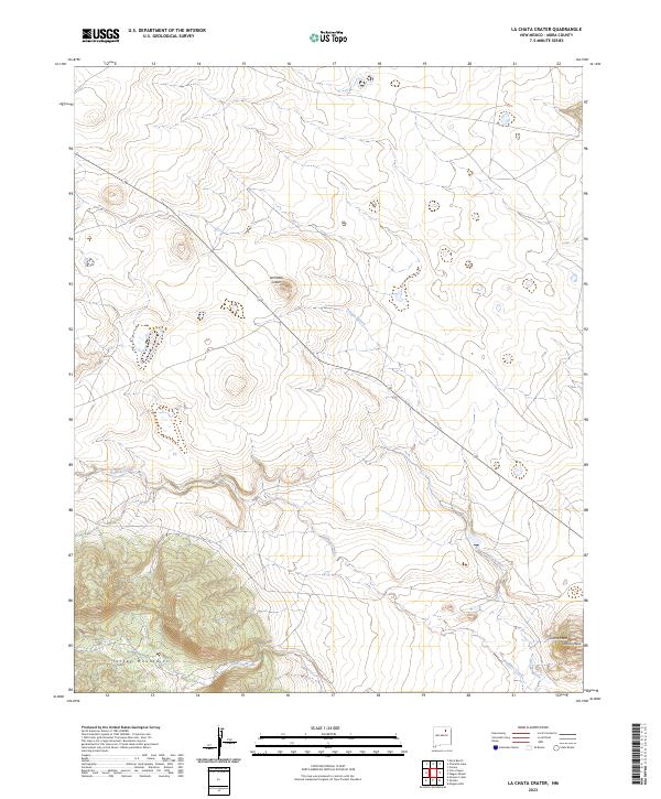 US Topo 7.5-minute map for La Chata Crater NM