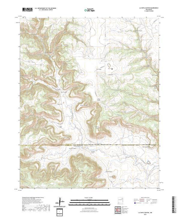 US Topo 7.5-minute map for La Cinta Canyon NM