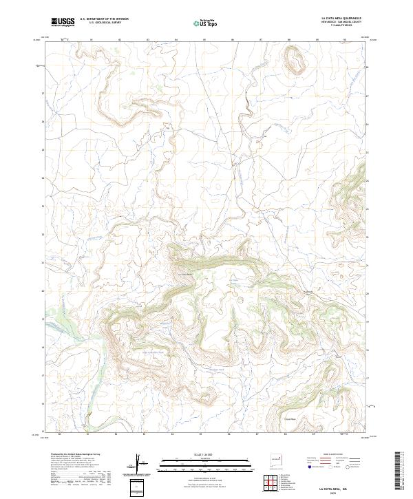US Topo 7.5-minute map for La Cinta Mesa NM