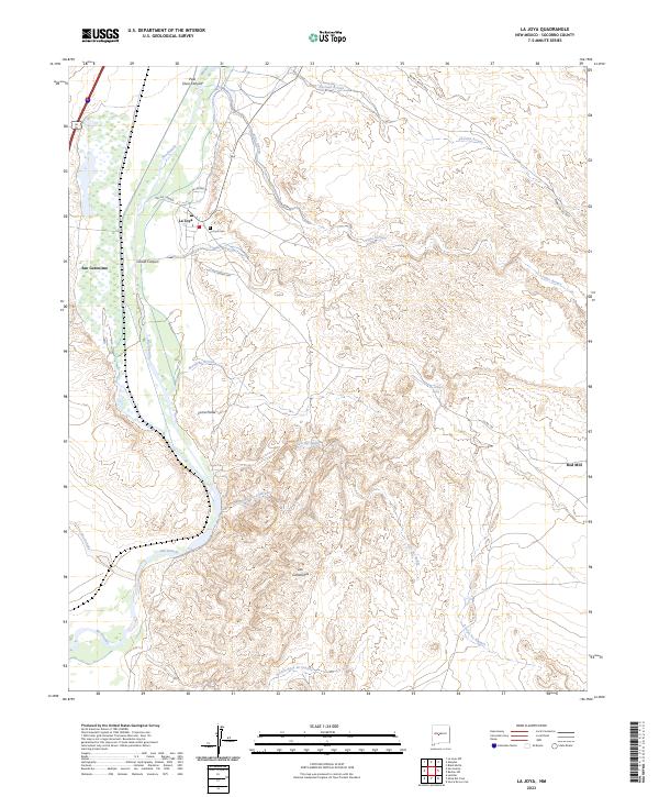 US Topo 7.5-minute map for La Joya NM