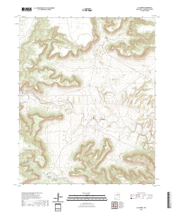 US Topo 7.5-minute map for La Liendre NM