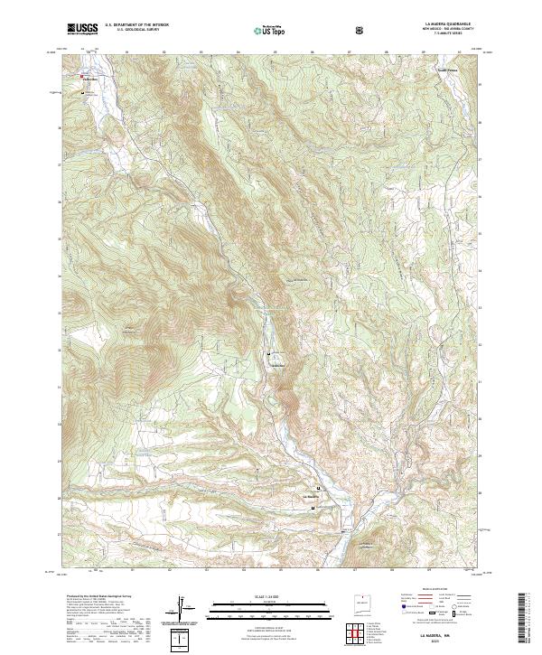 US Topo 7.5-minute map for La Madera NM