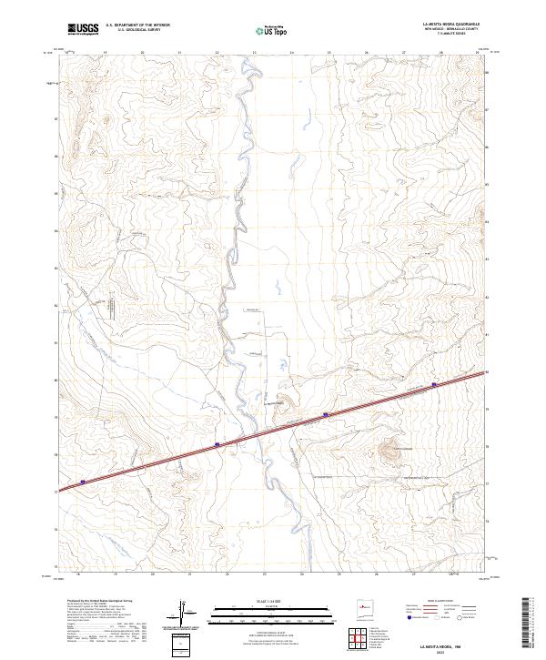 US Topo 7.5-minute map for La Mesita Negra NM