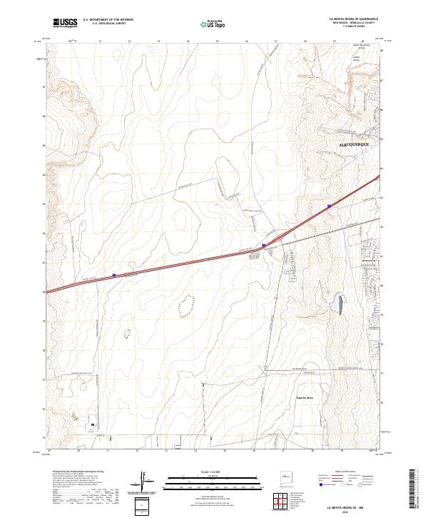 US Topo 7.5-minute map for La Mesita Negra SE NM