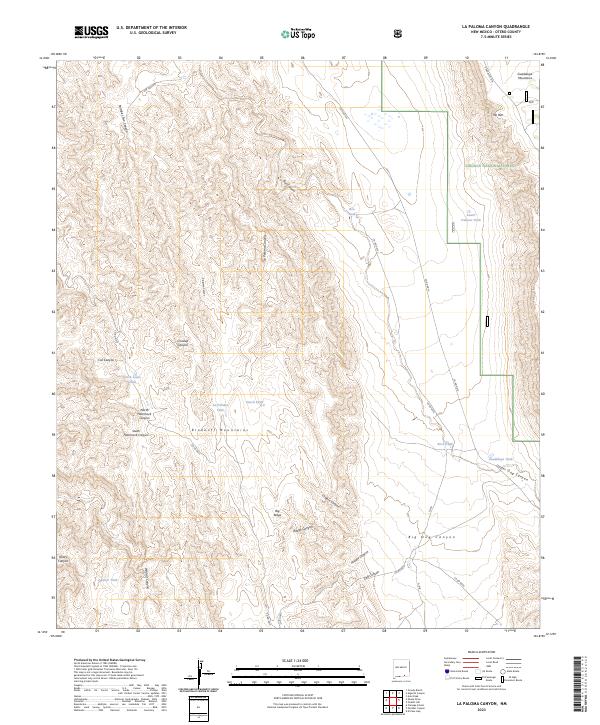 US Topo 7.5-minute map for La Paloma Canyon NM