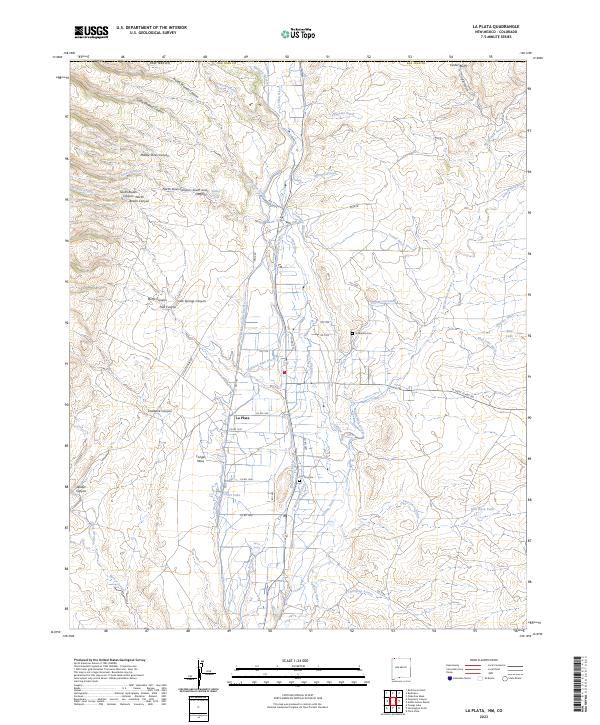 US Topo 7.5-minute map for La Plata NMCO