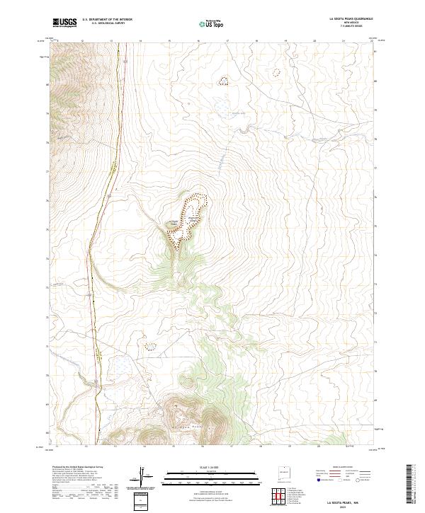 US Topo 7.5-minute map for La Segita Peaks NM