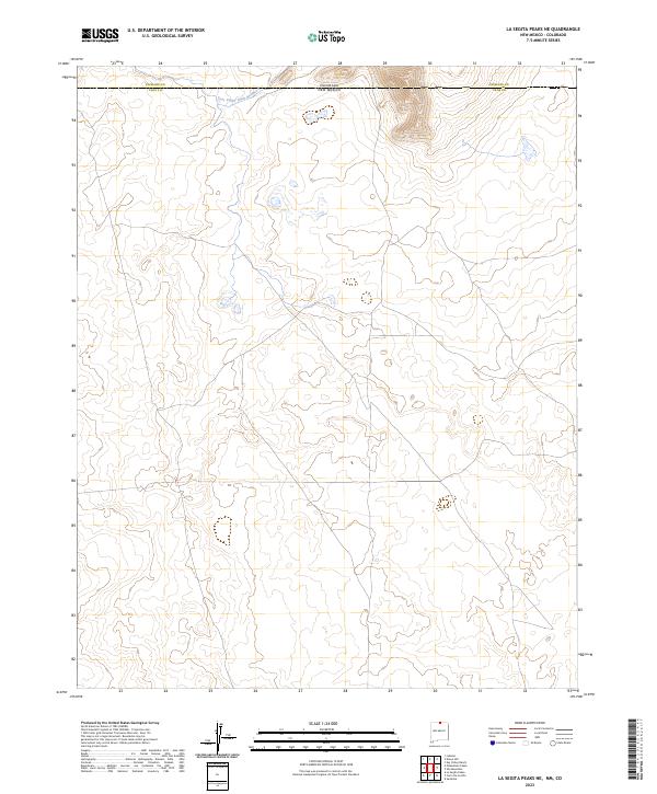 US Topo 7.5-minute map for La Segita Peaks NE NMCO