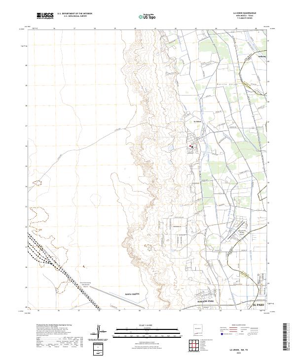 US Topo 7.5-minute map for La Union NMTX