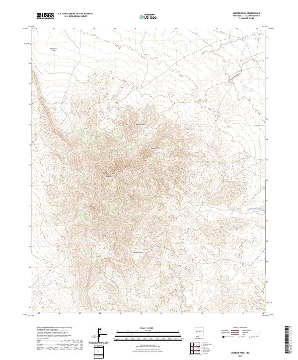 US Topo 7.5-minute map for Ladron Peak NM