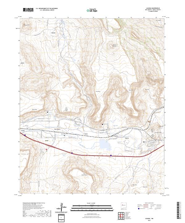 US Topo 7.5-minute map for Laguna NM