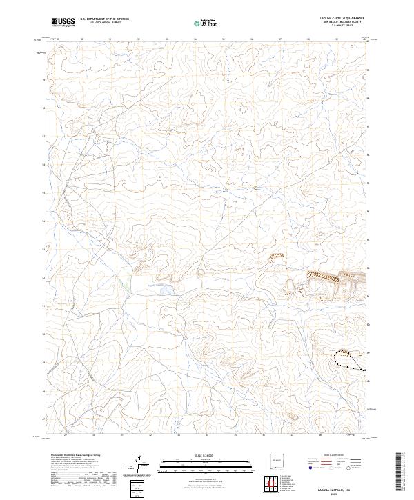 US Topo 7.5-minute map for Laguna Castillo NM