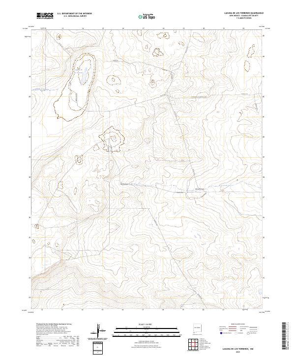 US Topo 7.5-minute map for Laguna De Los Terreros NM
