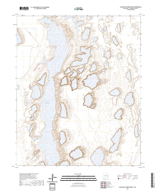 US Topo 7.5-minute map for Laguna Del Perro North NM
