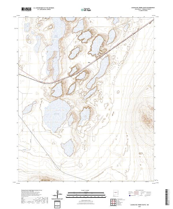 US Topo 7.5-minute map for Laguna Del Perro South NM