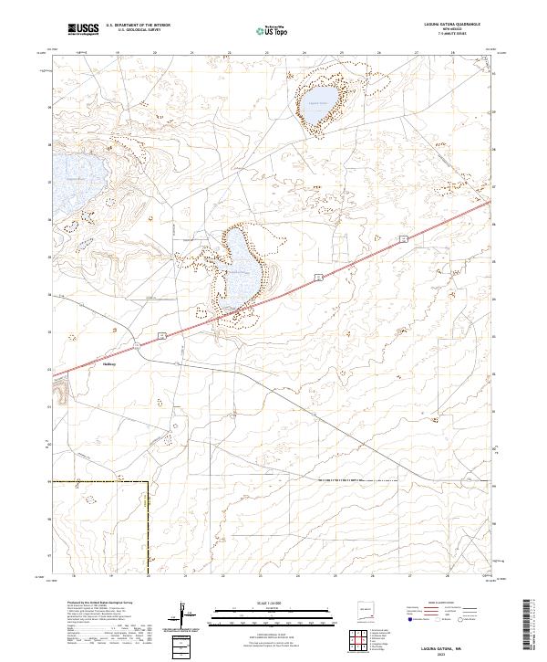 US Topo 7.5-minute map for Laguna Gatuna NM