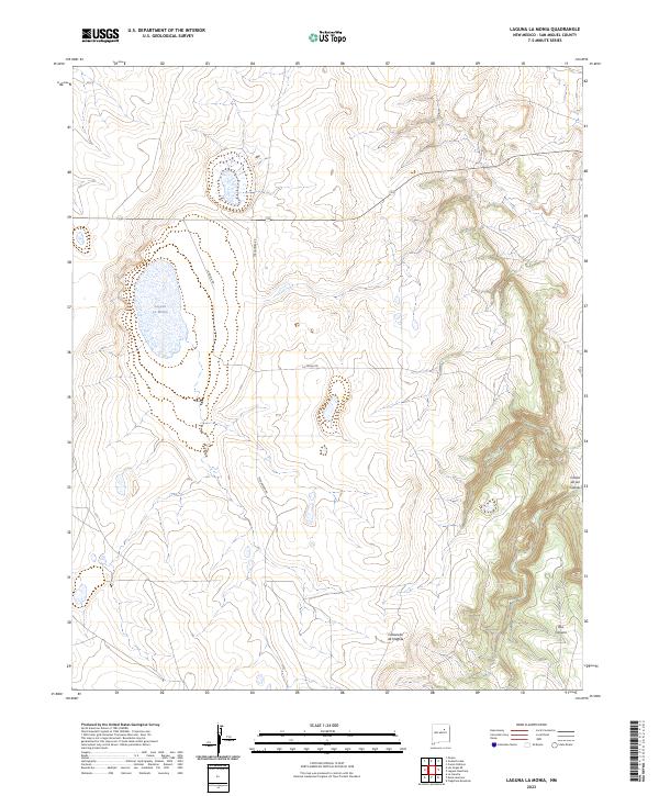 US Topo 7.5-minute map for Laguna La Monia NM