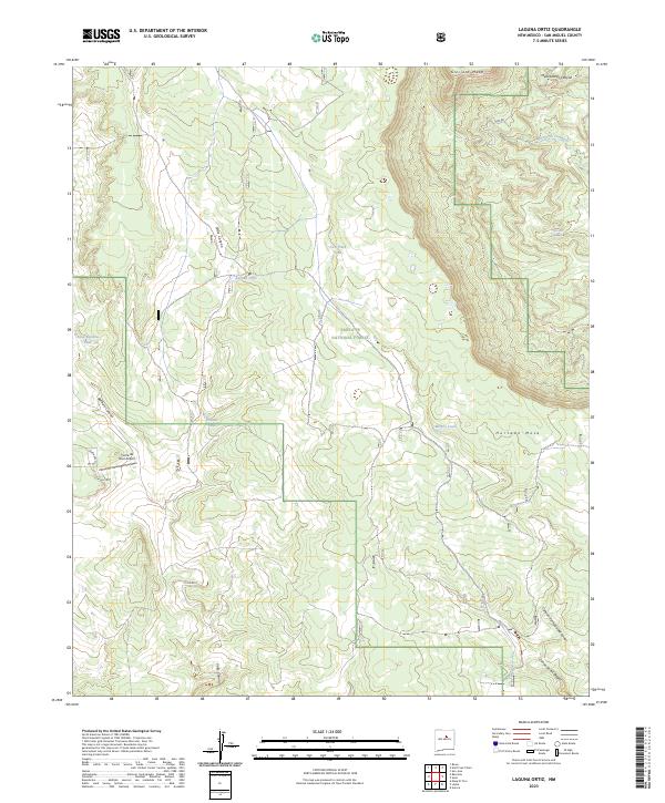 US Topo 7.5-minute map for Laguna Ortiz NM