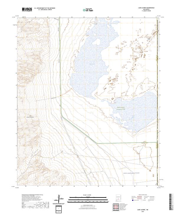US Topo 7.5-minute map for Lake Lucero NM