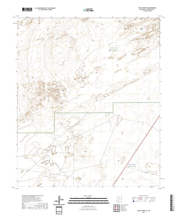 US Topo 7.5-minute map for Lake Lucero NE NM