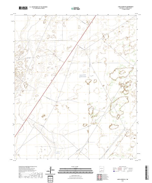 US Topo 7.5-minute map for Lake Lucero SE NM