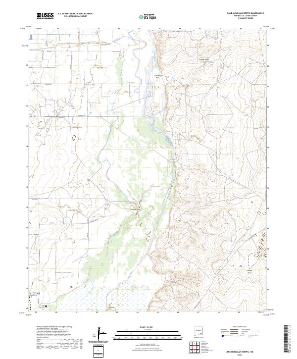 US Topo 7.5-minute map for Lake McMillan North NM