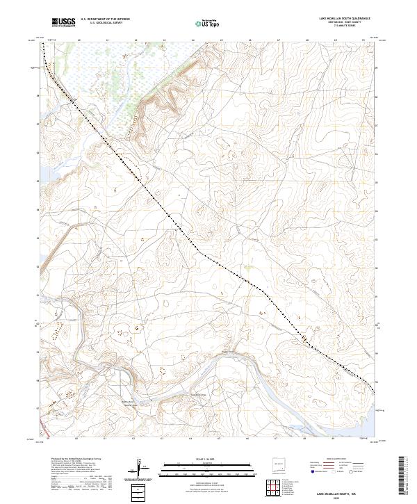 US Topo 7.5-minute map for Lake McMillan South NM